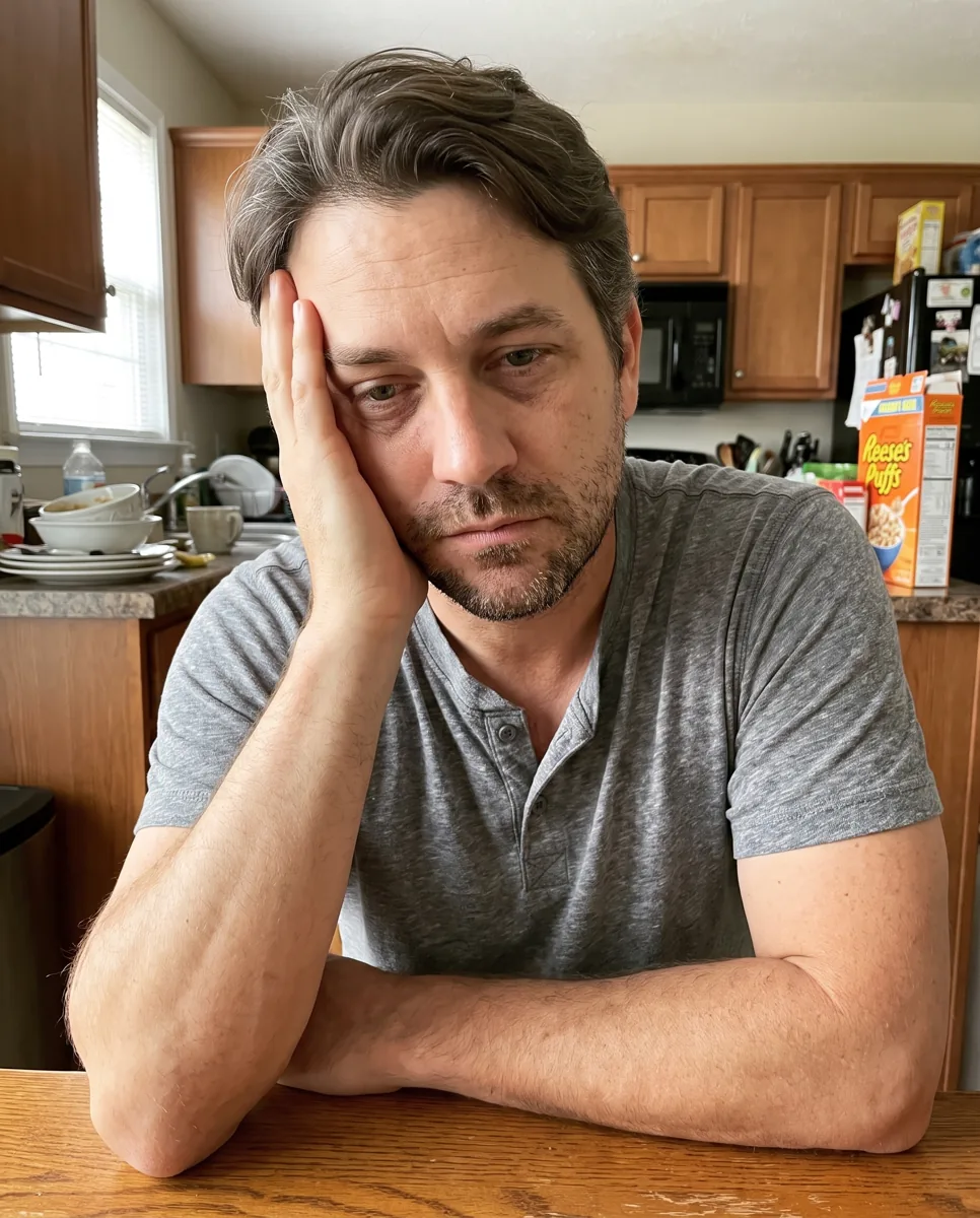 A tired, drained man