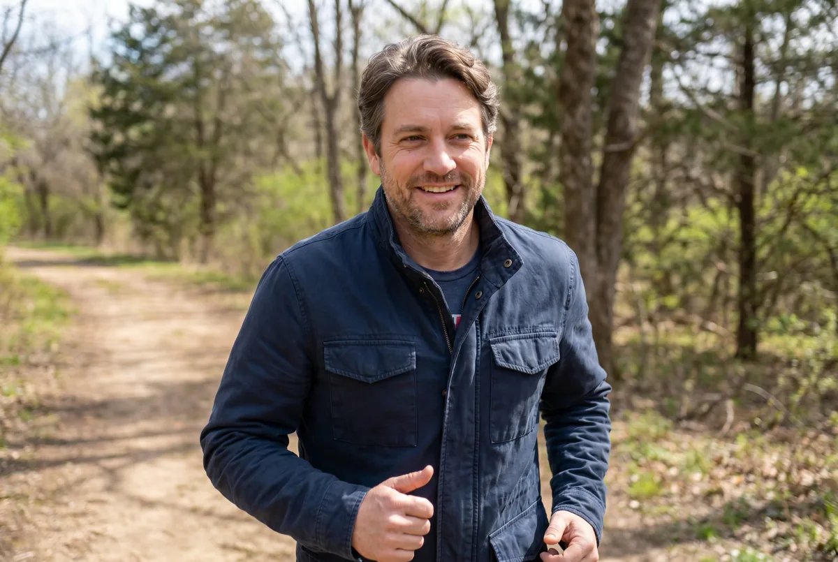 Active man outdoors