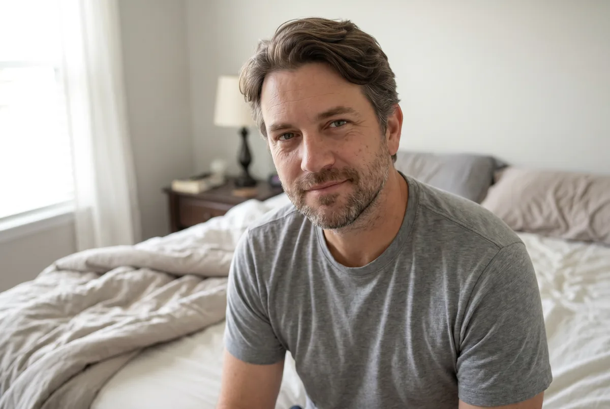 Man sleeping more deeply