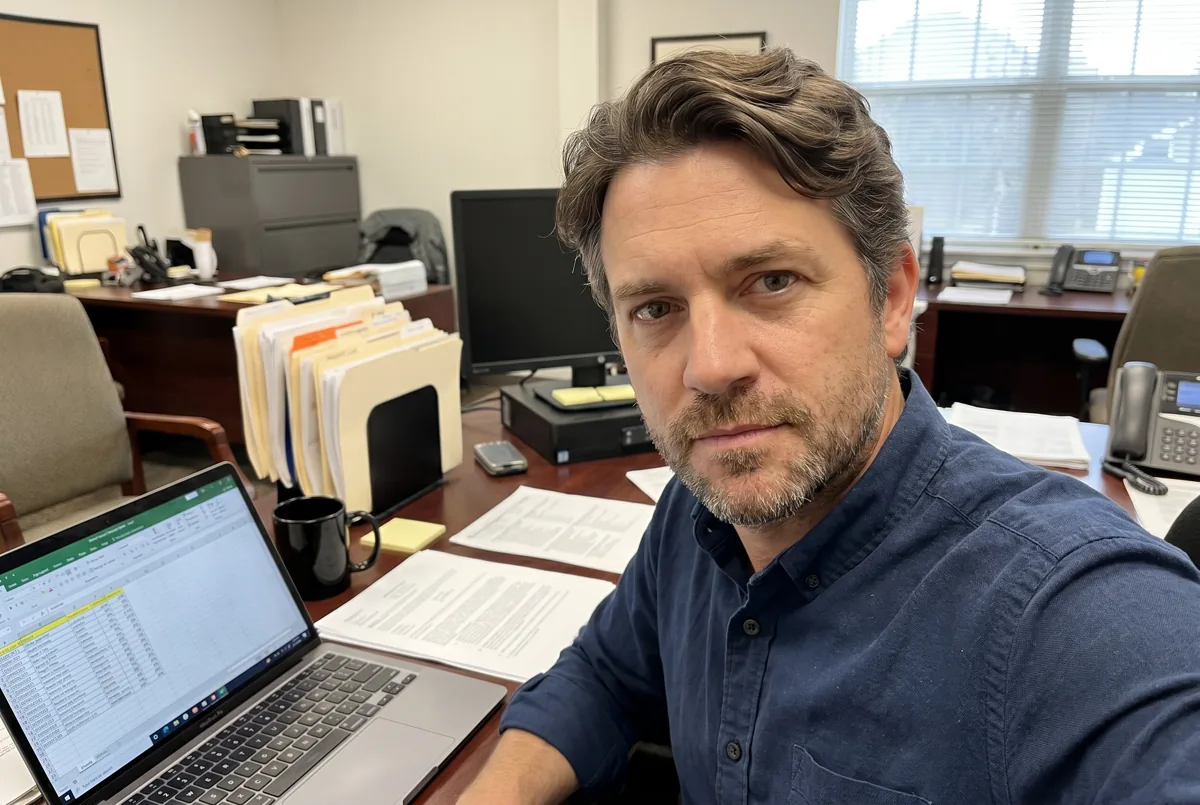 Man with clearer focus at work